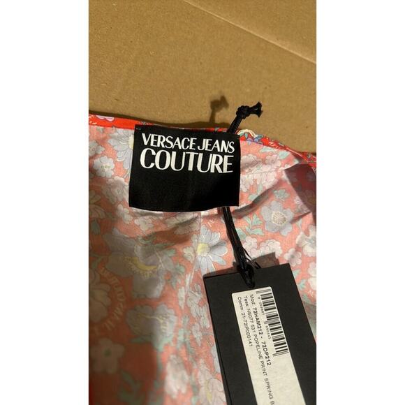 Versace Jeans Couture floral print Crop Top Red - Picture 8 of 9